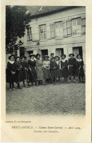 Andelys (Les). Petit-Andely. - Colonie Saint-Gabriel. - Août 1909. Section des Grandes.