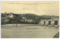 Port-Mort. Le Barrage, vue sur la Tour et Restes de l'Eglise dans laquelle se firent les fiançailles de Blanche de Castille et Louis VIII.