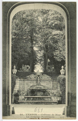 Vernon-Ville. Château de Bizy - La Fontaine Penthièvre.