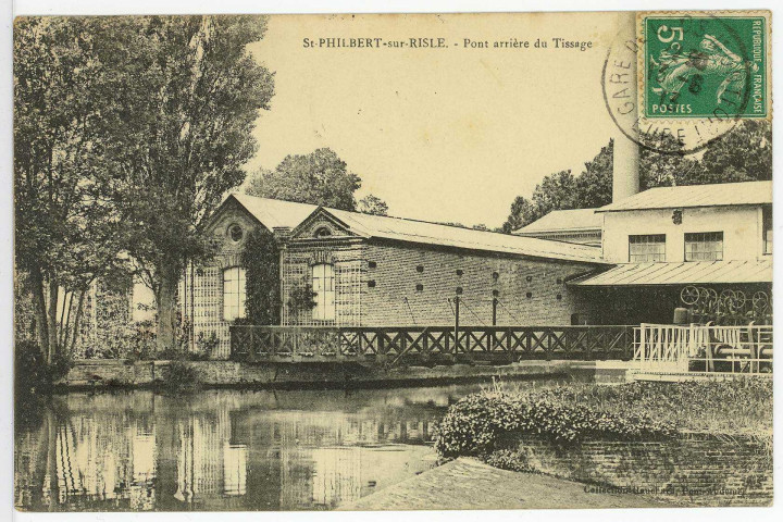 Saint-Philbert-sur-Risle. Pont d'arrivé du tissage.