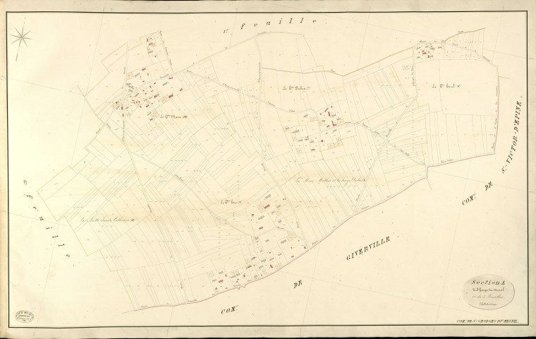 Saint-Georges-du-Mesnil. Section A _ de St Georges du Mesnil _ 2e de 3 Feuilles
