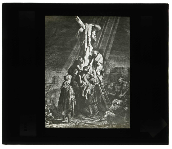 Musée de Dresde (Allemagne), tableau de Rembrandt « la Descente de Croix ».