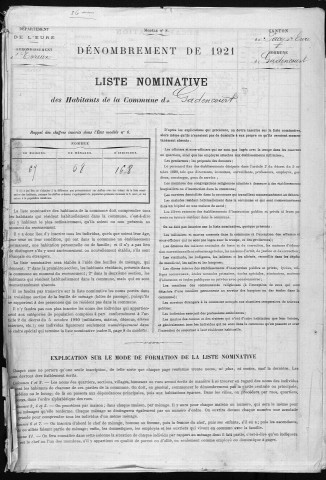GADENCOURT 1921