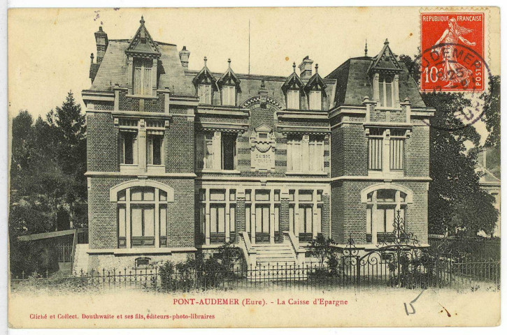 Pont-Audemer. La Caisse d'Epargne.