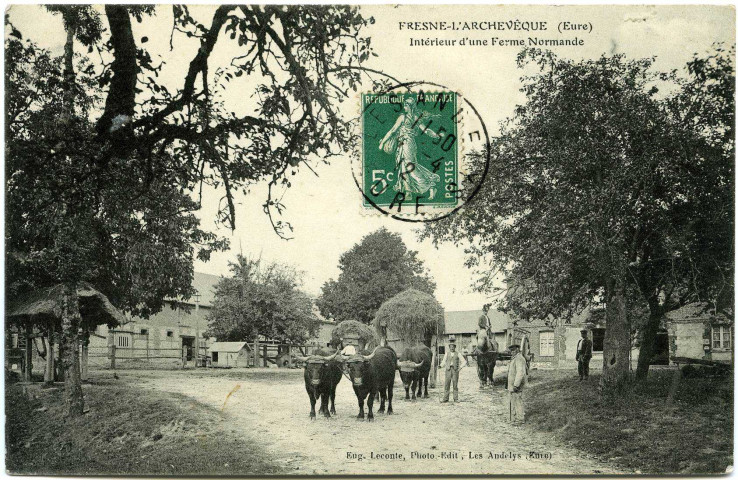 Fresne-l'Archevêque. Intérieur d'une Ferme Normande.
