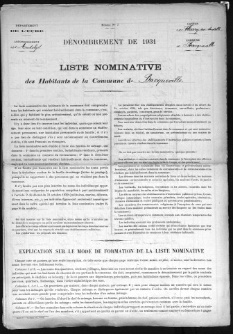 BACQUEVILLE 1931