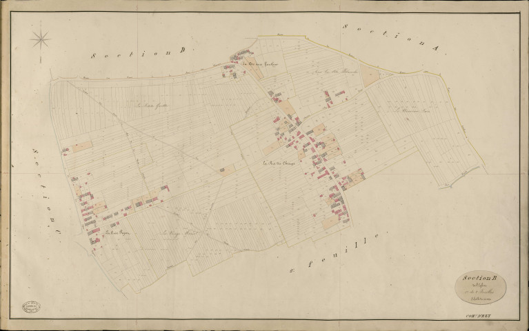 Ezy-sur-Eure. Section B _ de l'Eglise _ 1re de 2 Feuilles