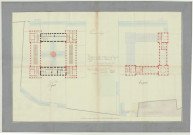 Evreux _Hospice rue Saint-Louis. Projet 1 _ "Projet d'aménagement d'un hospice et d'un dépôt de mendicité rue Saint-Louis à Evreux" .