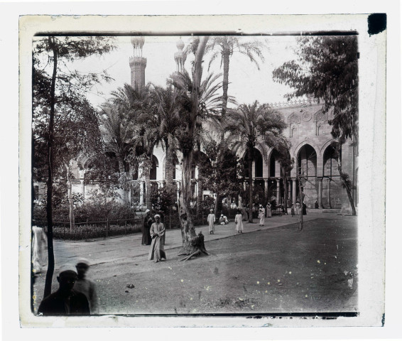 Jardin public du Caire (Égypte), à l'arrière des minarets.