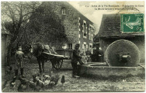 Divers. Scène de la Vie Normande. - Fabrication du Cidre - La Meule servant à broyer les Pommes.