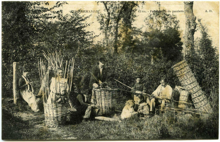 Divers. Scènes de la Vie Normande. - Fabricants de paniers.