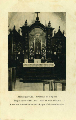 Ménesqueville. Intérieur de l'Eglise.