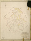 Boisset-les-Prévanches. Tableau d'assemblage _ du Plan Parcellaire de la Commune de Boisset les Prévanches _ Canton de Pacy sur Eure - Evreux - Eure. _ Terminé sur le Terrain le 4 Aout 1851, sous l'administration de M. Le Comte Guyot, Préfet _ M. Garnier, Maire _ et sous la Direction de M. Chauveau, Directeur des Contributions directes _ M. Lefébure, Géomètre en Chef. _ Par M. Buguet, Géomètre de 1re classe.