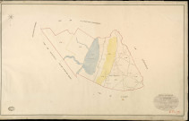 Sainte-Opportune-la-Mare. Tableau d'assemblage _ du Plan Parcellaire de la Commune de Ste Opportune _ Canton de Quillebeuf - Pontaudemer - Eure. _ Terminé sur le Terrain en 1824, sous l'administration de M. de Chambaudoin, Préfet _ M. Langlois, Maire _ sous la Direction de M.Aubelin, Directeur des Contributions directes _ M. Hautier, Géomètre en Chef. _ Par M. Canu, Géomètre de 1re classe.