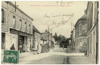 Gasny. La Grande Rue près le passage à niveau.