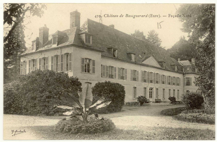 Bosguérard-de-Marcouville. Château de Bosguérard-Façade Nord.