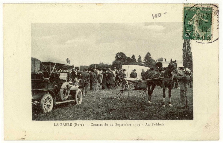 Barre-en-Ouche (La). Courses du 12 septembre 1909. Au Paddock.