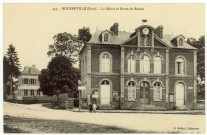 Bourneville. La Mairie et Route de Rouen.
