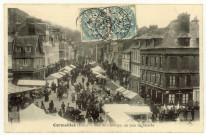 Cormeilles. Rue de l'Abbaye, un jour de Marché.