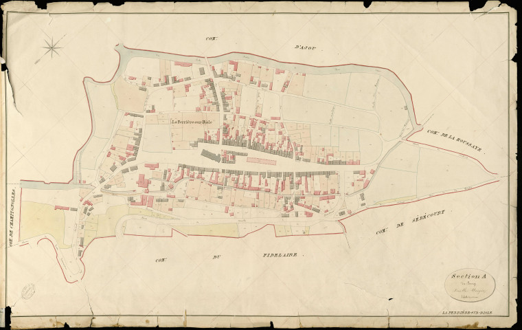 Ferrière-sur-Risle (La). Section A _ du Bourg _ Feuille Unique