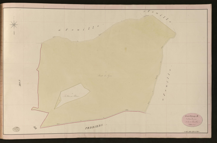 Hogues (Les). Section B _ de Sainte Honorine _ 1re de 4 Feuilles