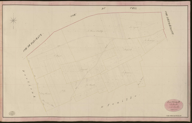 Hacqueville. Section B _ de la Chapelle _ 1re de 2 Feuilles