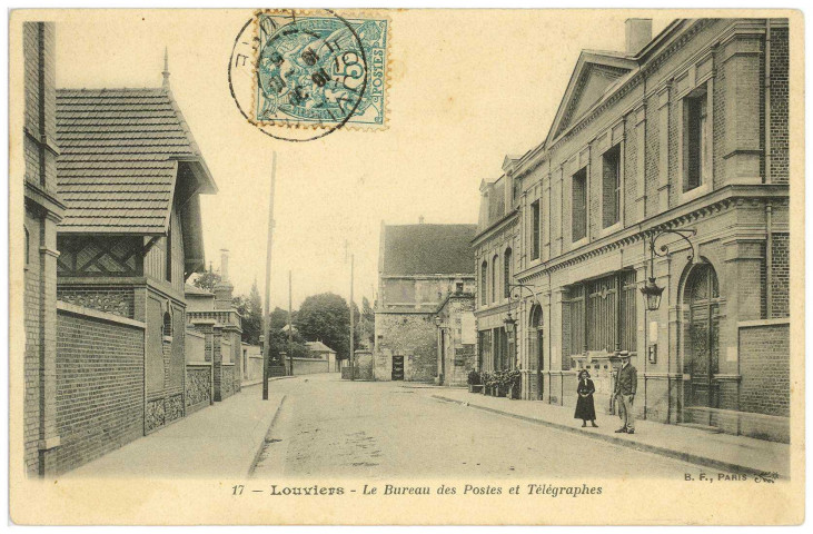 Louviers-Ville. Le Bureau des Postes et Télégraphes.