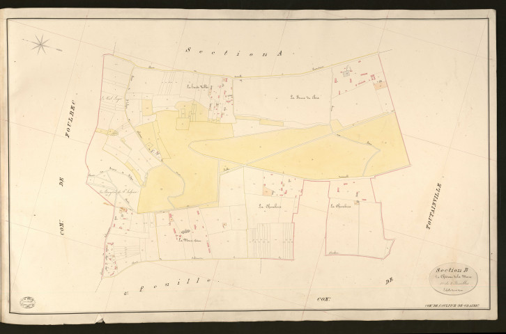 Saint-Sulpice-de-Graimbouville. Section B _ du Château de la Mare _ 1re de 2 Feuilles