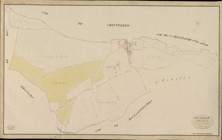 Armentières-sur-Avre. Section B _ de saint Etienne _ 1re de 3 Feuilles