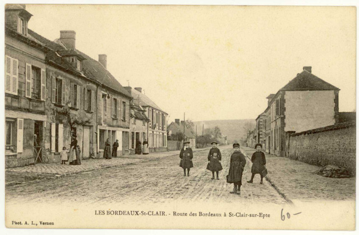 Château-sur-Epte. Route des Bordeaux à St-Clair-sur-Epte.
