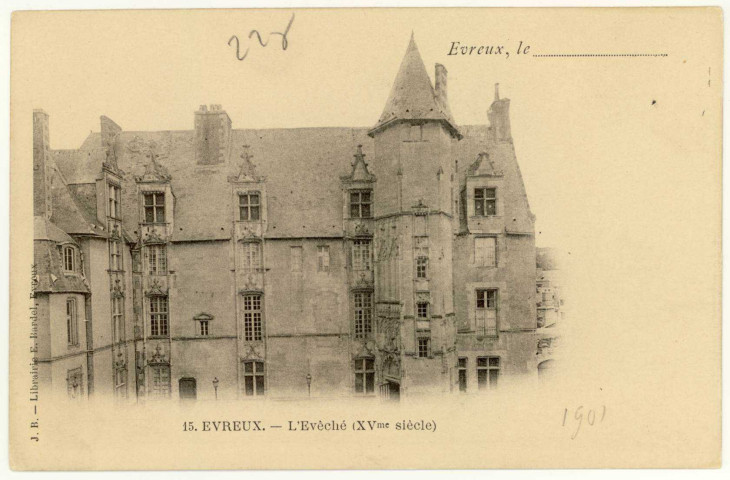 Evreux-Ville. L'Evêché (XVème siècle).