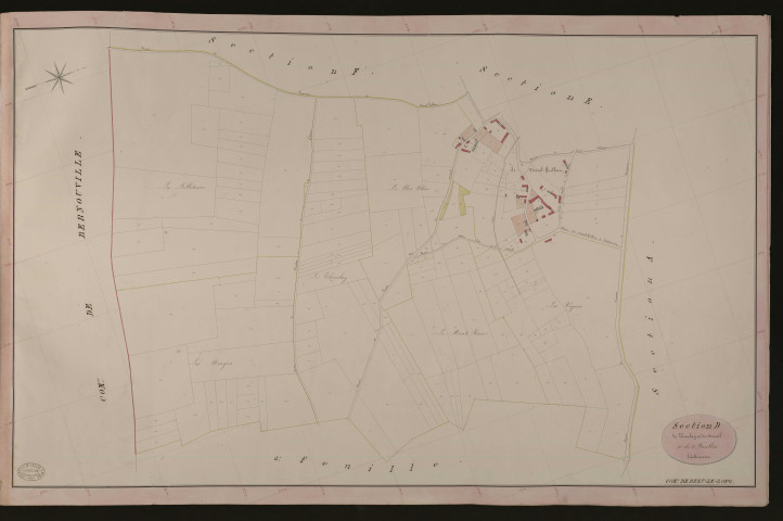 Bézu-le-Long. Section D _ de Thieulay et du Mesnil _ 1re de 2 Feuilles