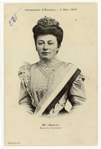 Evreux-Ville. Mlle Marthe Bréant, Reine du Commerce.