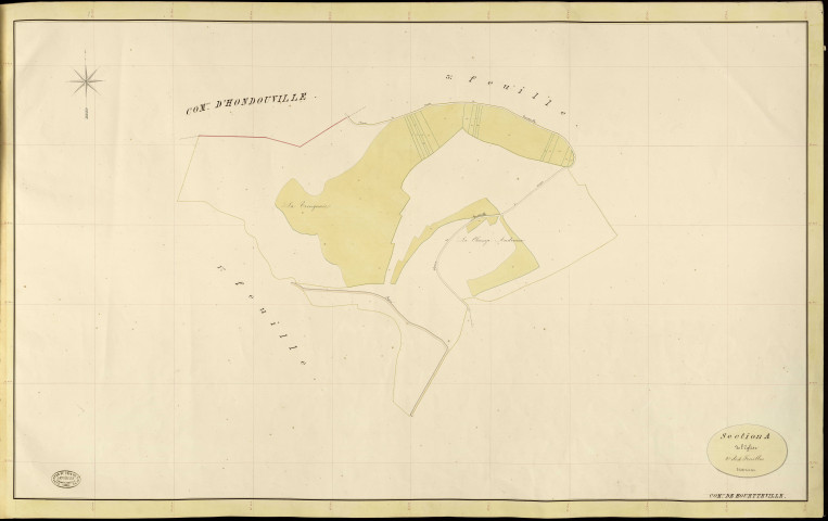 Houetteville. Section A _ de l'Eglise _ 2e de 4 Feuilles