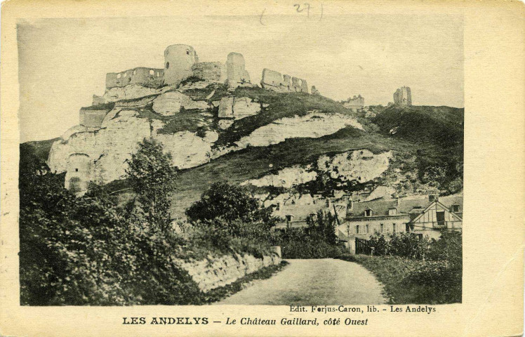 Andelys (Les). Le Château Gaillard, Côté Ouest.