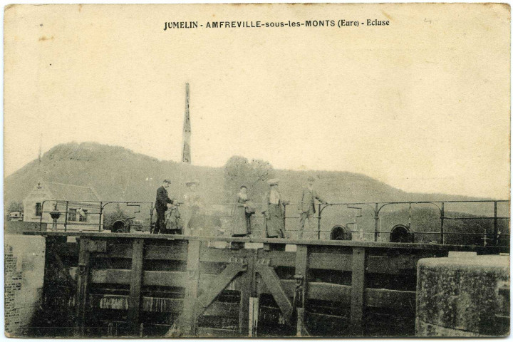 Amfreville-sous-les-Monts. Jumelin. - Amfreville-sous-les-Monts (Eure). - Ecluse.