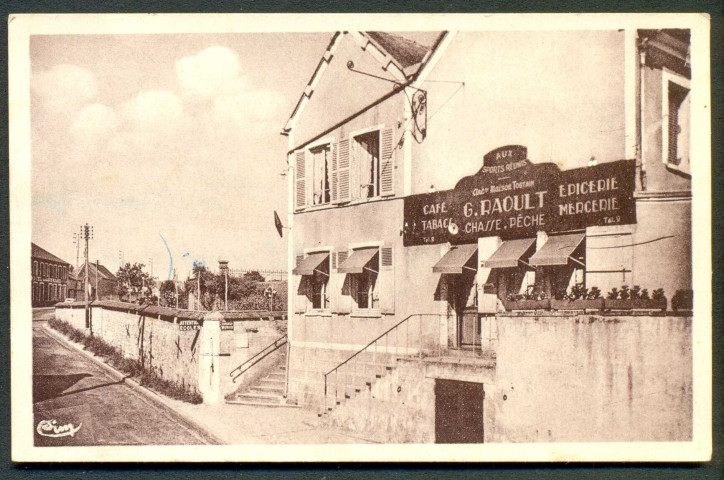 Commerce à l'enseigne G. Raoult, à Courcelles-sur-Seine
