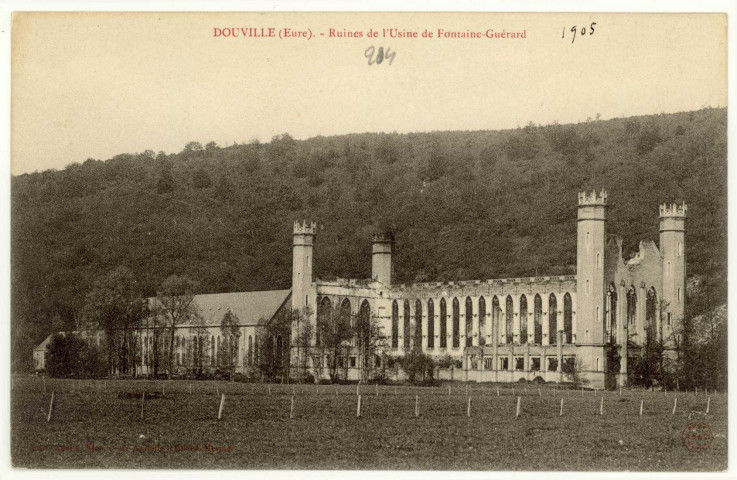 Douville-sur-Andelle. Ruine de l'usine Fontaine-Guérard.