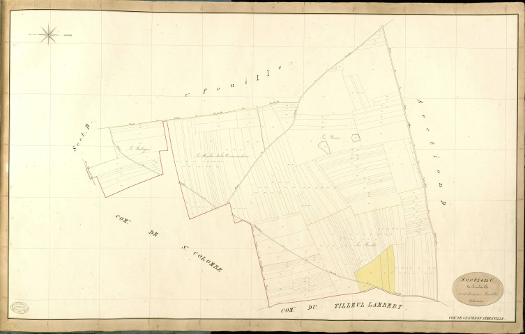 Graveron-Sémerville. Section C _ de Roucheville _ 2e et dernière Feuille