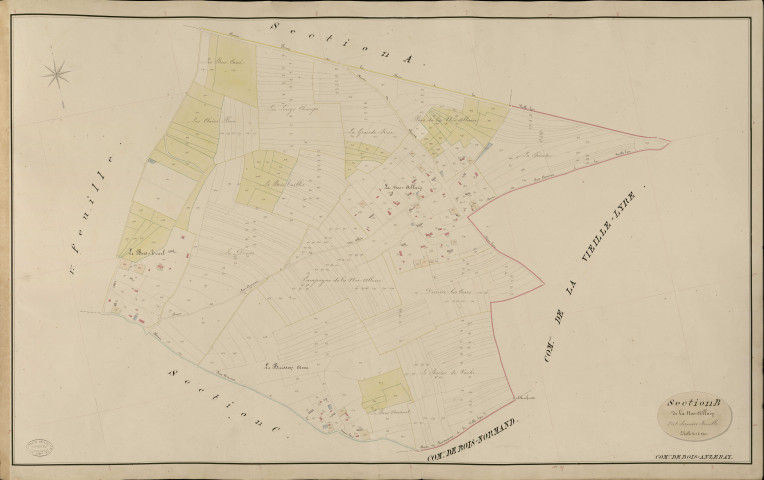 Bois-Anzeray. Section B _ de la Noe-Allain _ 2e et dernière Feuille