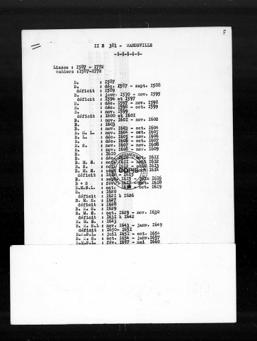 BMS (1587-1777)