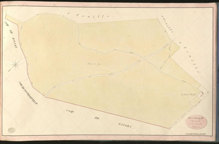 Lyons-la-Forêt. Section D _ de Croix-Mesnil _ 3e de 5 Feuilles