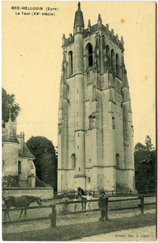 Bec-Hellouin (Le). La Tour (XVe siècle).