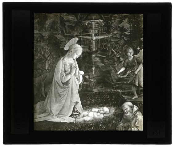 Académie des Beaux Arts de Florence (Italie), tableau de F. Lippi « « la Vierge adorant l'enfant ».