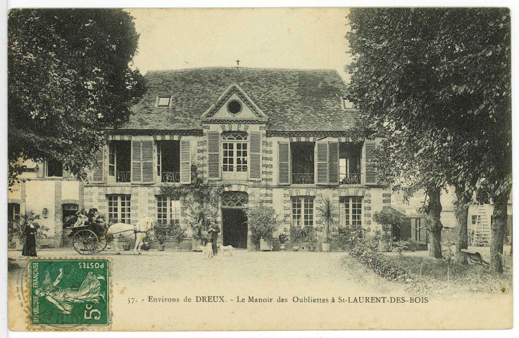 Saint-Laurent-des-Bois. Le Manoir des Oubliettes à Saint-Laurent-des-Bois.