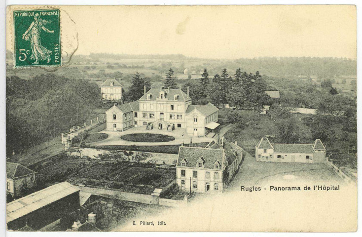 Rugles. Panorama de l'Hôpital.