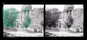 Ruines et vestiges de temple.