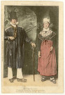 Cormeilles. Costumes Normands - Paysan de Cormeilles -1840 à 1850 - Paysanne de Cormeille - 1825 à 1830.