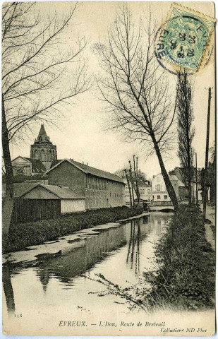 Evreux-Ville. L'Iton Route de Breteuil.