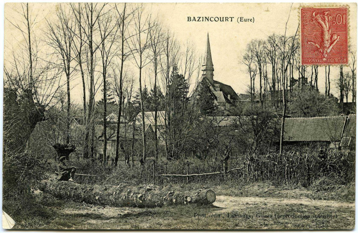 Bazincourt-sur-Epte. [Vue de la forêt].